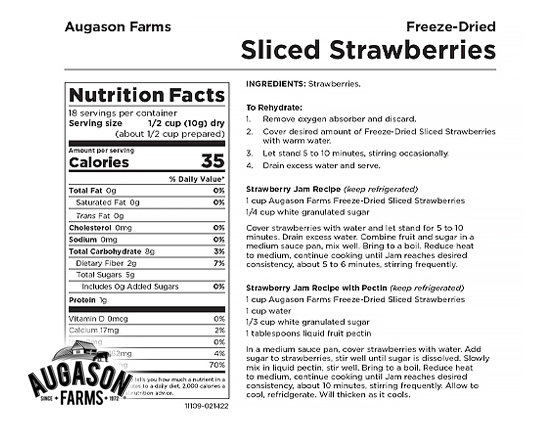 Augason Farms: Freeze-Dried Sliced Strawberries Can